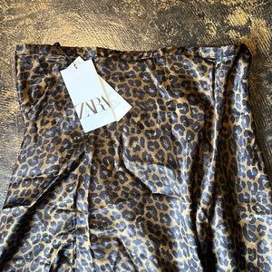 Zara Slip Skirt. Animal Print.